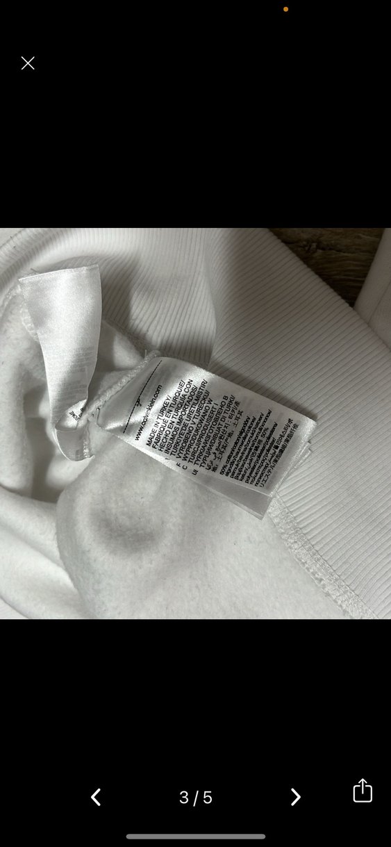 Calvin Klein Jeans Beyaz Kapüşonlu Sweatshirt - Görsel 4