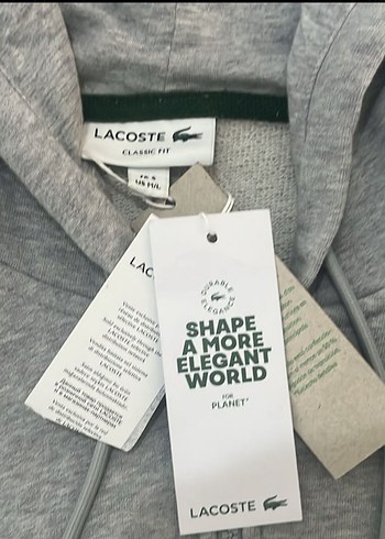 Lacoste erkek gri hırka M-L - Görsel 2