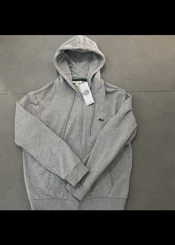 Lacoste erkek gri hırka M-L