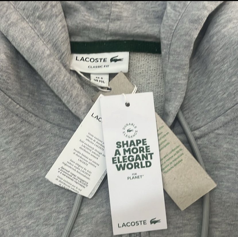 Lacoste erkek gri hırka M-L - Görsel 2