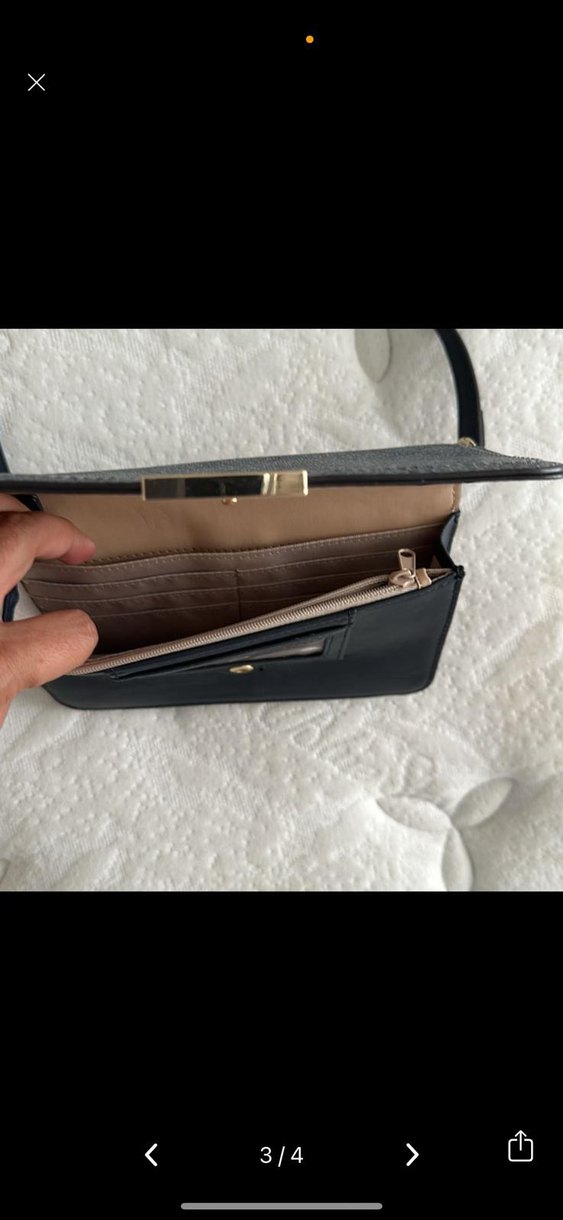 Ninewest Gri Deri Kadın Omuz Çantası - Görsel 4