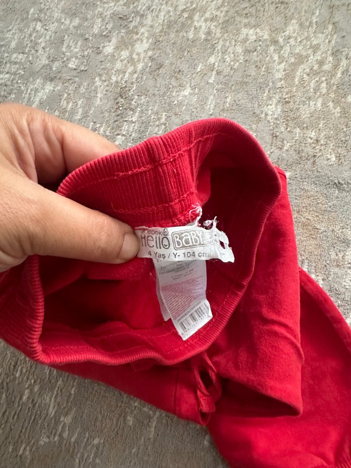 Kırmızı Çocuk Jogger Eşofman Altı — görsel 3/3