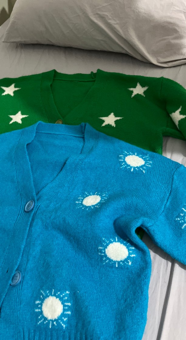 Renkli Düğmeli Hırka 2li - Görsel 2