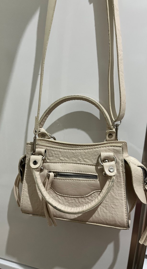 Bej Deri Kadın Çanta - Görsel 2