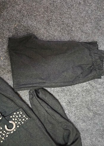 36 Beden Uzun Kollu Düğmeli Siyah Kadın Ceket pantolon takım