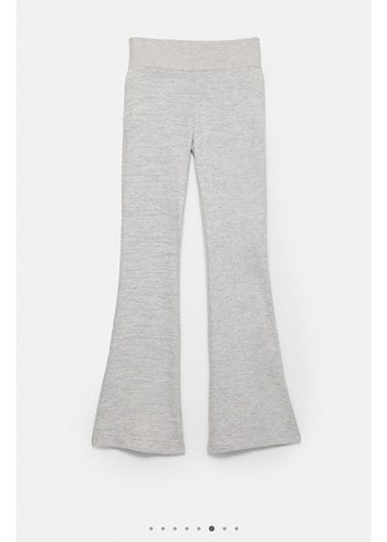 Pull & Bear gri İspanyol paça Tayt - Görsel 4