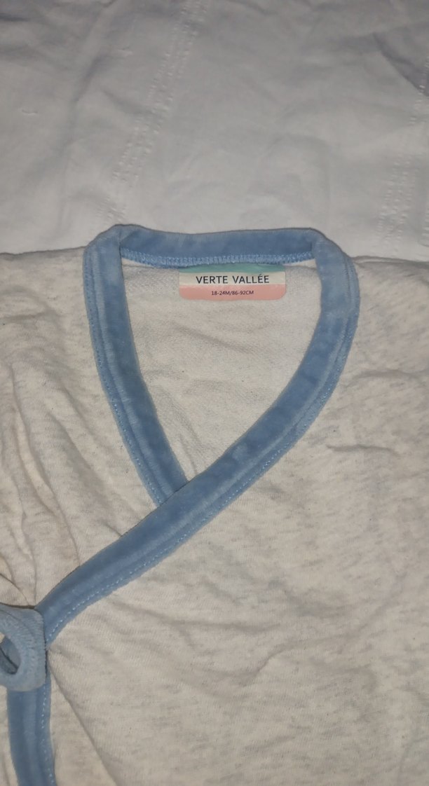 Gri Bebek Uzun Kollu V Yaka Body - Görsel 2