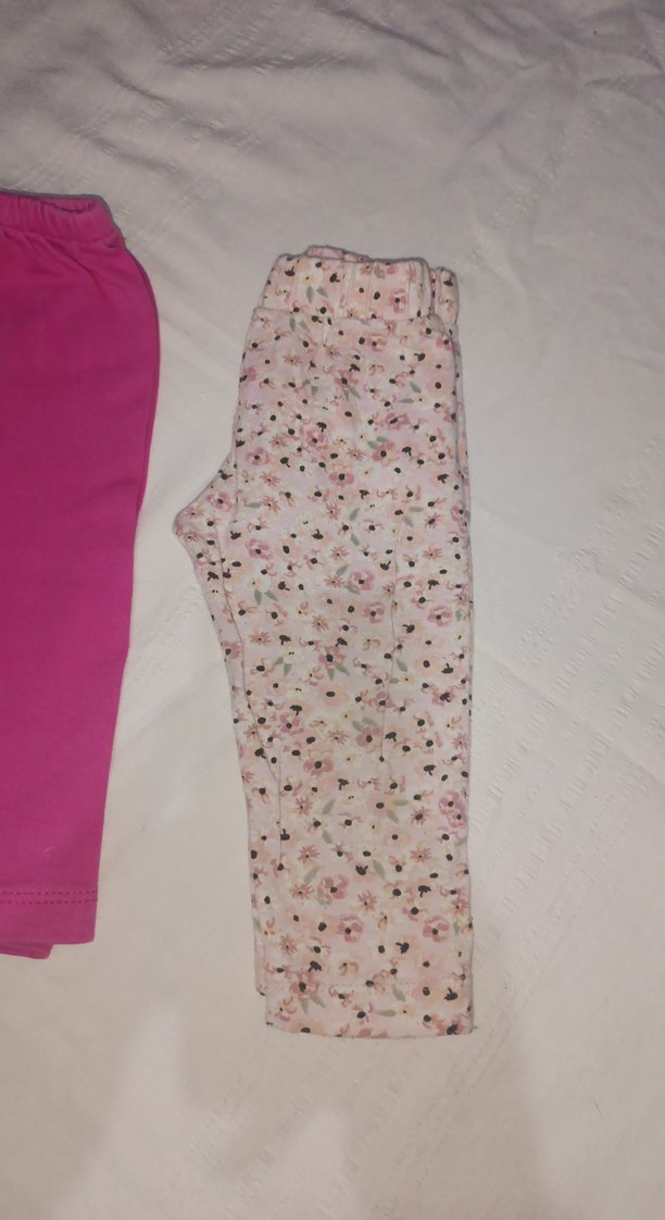 Kız Çocuk Pembe ve Desenli Tayt Seti - Görsel 2