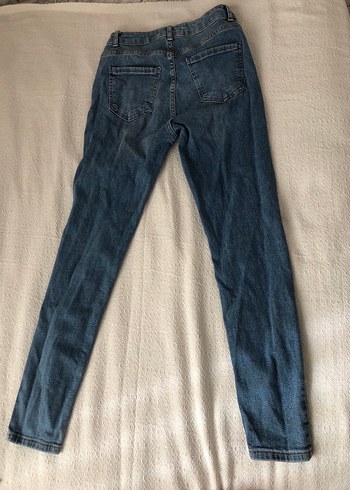 Koton Mavi Kadın Denim Midi Boy Dar Kesim Jean