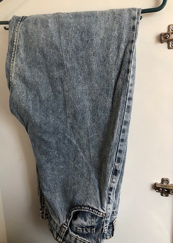 m Beden mavi Renk Gri Loose Fit Midi Kot Pantolon