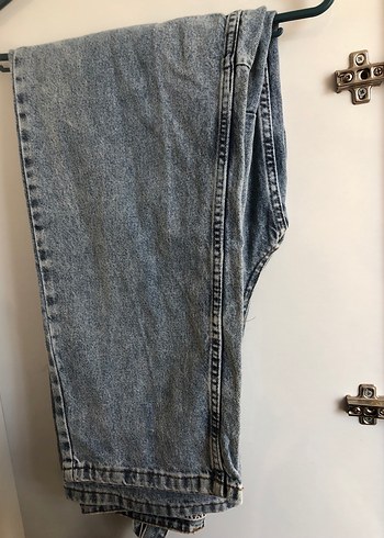 Diğer Gri Loose Fit Midi Kot Pantolon