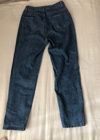 m Beden Gevşek Kesim Mavi Kadın Denim Pantolon