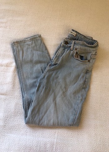 Gri Loose Fit Midi Kadın Denim Jean
