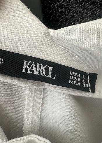 l Beden beyaz Renk Kadın Beyaz Pilili Kumaş Pantolon
