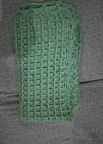 Yeşil Örgü bebek  Battaniye - Görsel 2