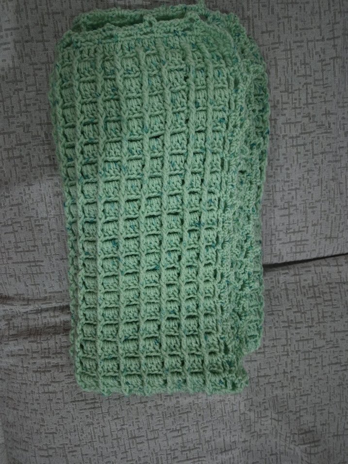 Yeşil Örgü bebek  Battaniye - Görsel 2