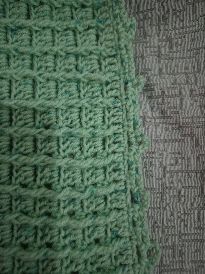 Yeşil Örgü bebek  Battaniye - Görsel 3