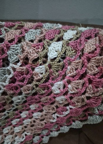 Kadın Çok Renkli Örgü Şal - Görsel 4