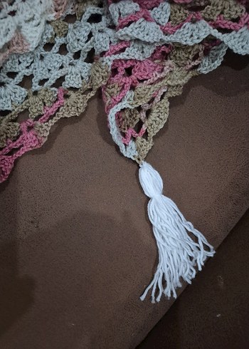 Kadın Çok Renkli Örgü Şal - Görsel 3