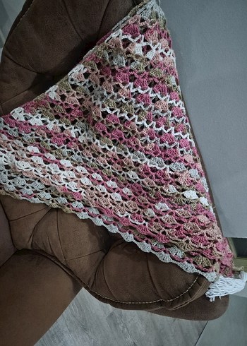 Kadın Çok Renkli Örgü Şal - Görsel 2