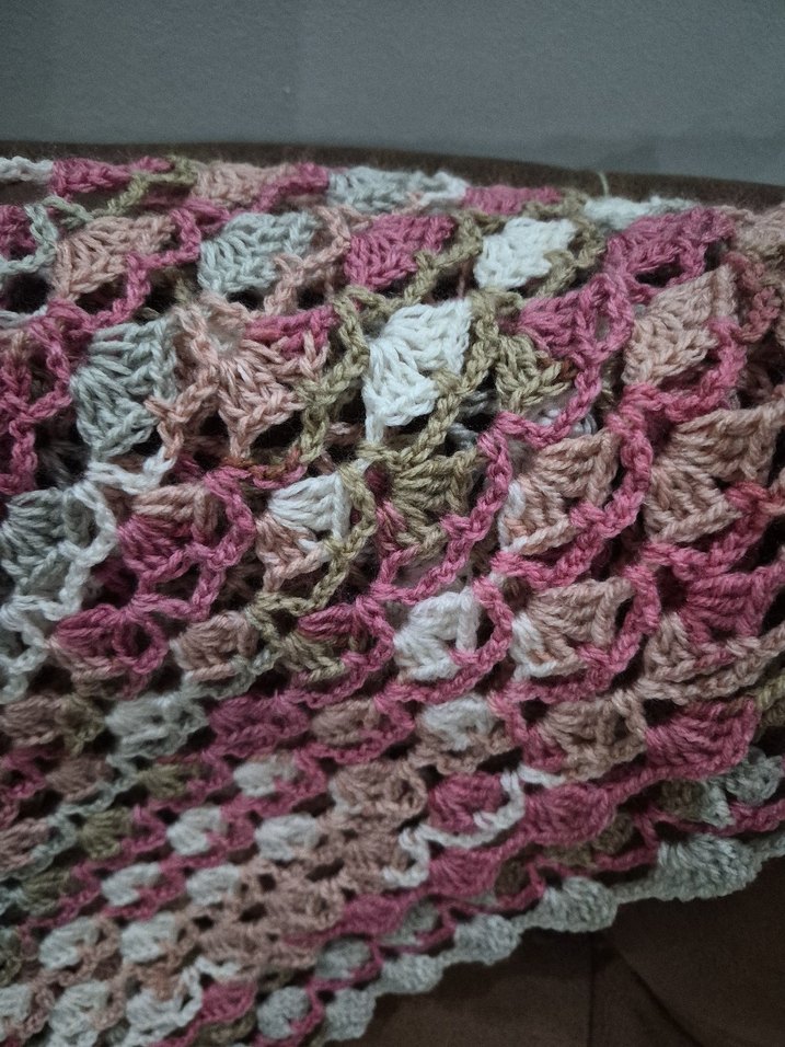 Kadın Çok Renkli Örgü Şal - Görsel 4