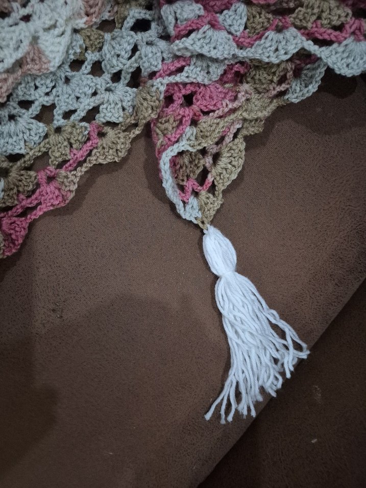 Kadın Çok Renkli Örgü Şal - Görsel 3