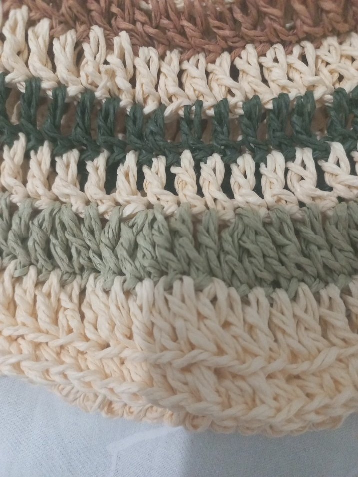 açık sarı Bohem Örgü Kadın Şapka - Görsel 3