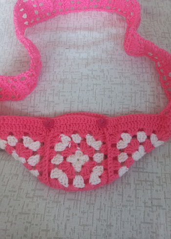 pembe beyaz  renkli freebag bayan - Görsel 5