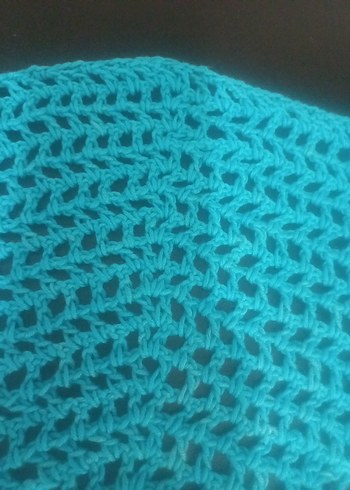 Turkuaz Örgü Kadın Saç Bandı - Görsel 2