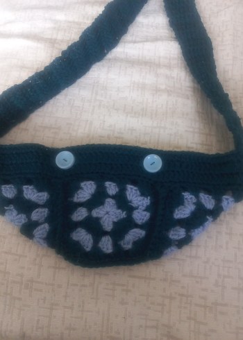 El Örgüsü  koyu mavi freebag - Görsel 5