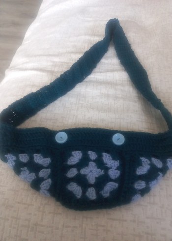 El Örgüsü  koyu mavi freebag - Görsel 4