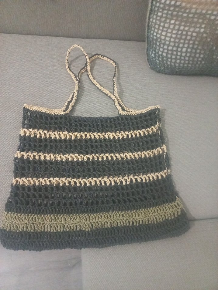 Gri Bohem Örgü Kadın plaj büyük boy - Görsel 4