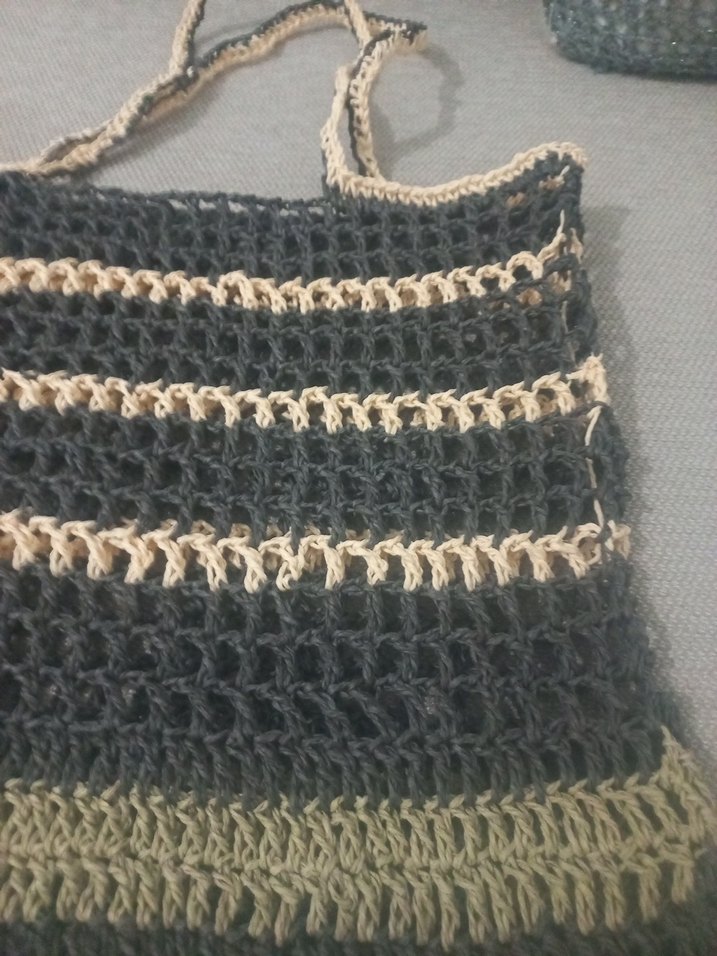 Gri Bohem Örgü Kadın plaj büyük boy - Görsel 2