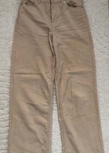 Bej Kadın Boyfriend Keten Pantolon - Görsel 4