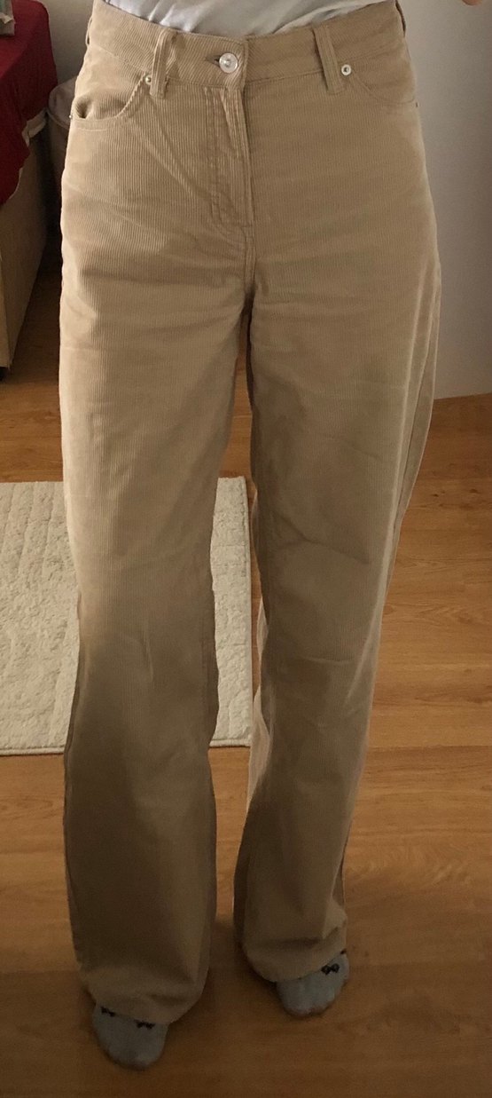 Bej Kadın Boyfriend Keten Pantolon - Görsel 2