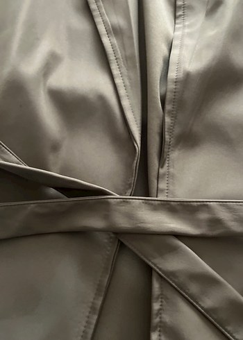 Kadın Bej Midi Kemerli Trençkot - Görsel 3