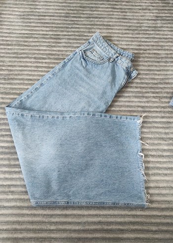 DF JEANS Rahat Kesim Midi Mavi Kadın Kot Pantolon