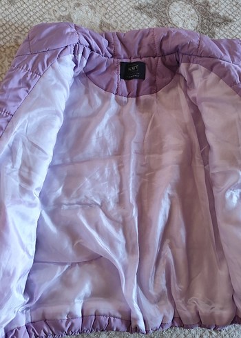 Mor Fermuarlı Kadın Kışlık Mont - Görsel 2