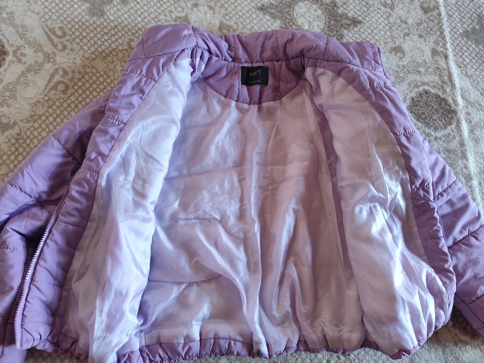 Mor Fermuarlı Kadın Kışlık Mont - Görsel 2