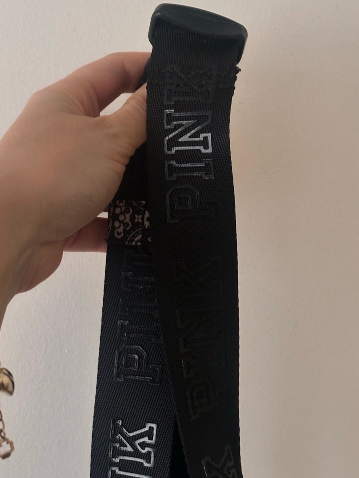 Siyah Desenli Victoria s Secret Pink Bel Çantası - Görsel 3