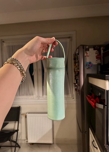 Çantalı Yeşil Termos Set - Görsel 2