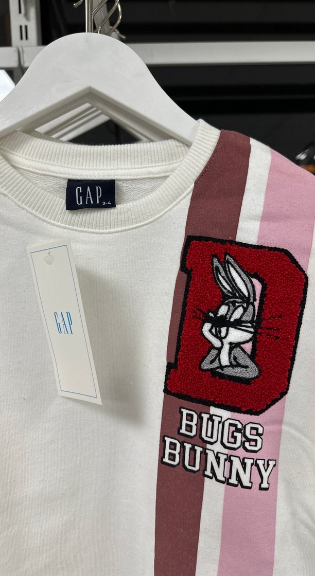 Kız Çocuk Beyaz Bugs Bunny Sweatshirt - Görsel 2