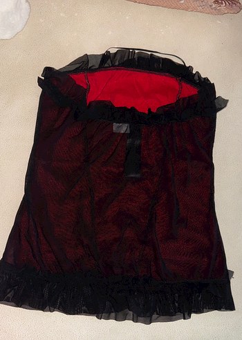 Kırmızı Dantel Gotik Straplez bustiyer korse - Görsel 2
