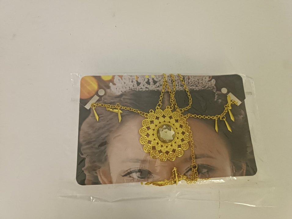 Uzun Zincir Detaylı Bohem Altın saç aksesuarı - Görsel 3