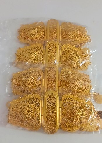 Zarif Altın Rengi Kadın El Zinciri - Görsel 16