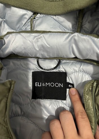Diğer Kadın Haki Uzun Kapüşonlu Mont