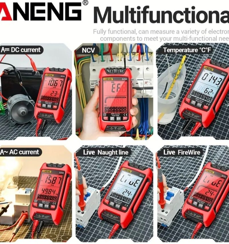 ANENG Dijital Multimetre Termometre 9999 Sayım - Görsel 2