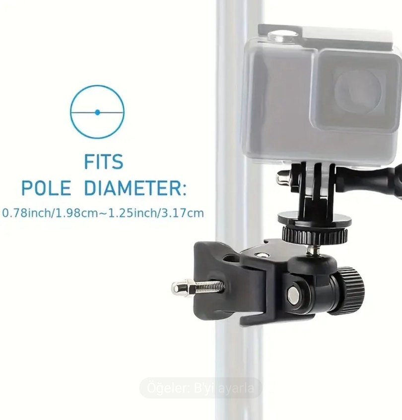 Insta360 GoPro Aksiyon Kamera Motosiklet Scooter Bağlantı Aparat - Görsel 3