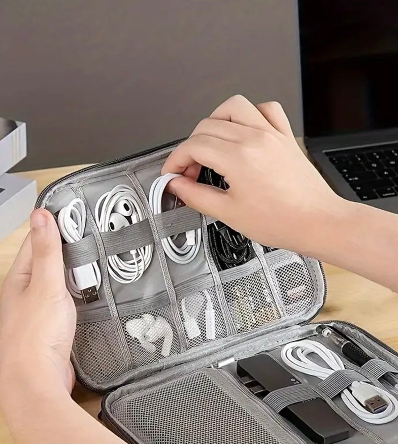 Siyah Seyahat Kablo Düzenleyici Çanta - Görsel 3