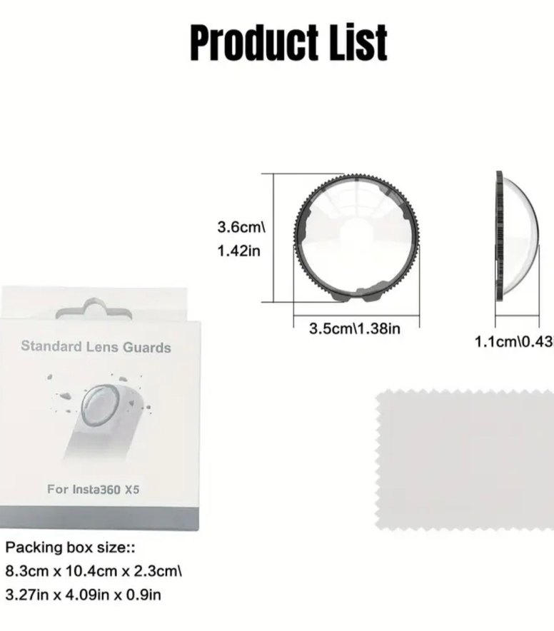 Insta360 X5 Lens Koruyucu - 1 çift - Görsel 4